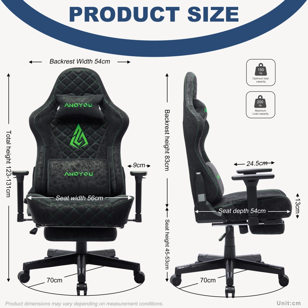 Poltrona da Gaming Ergonomica in Similpelle ¨C Minimal ¨C Nera