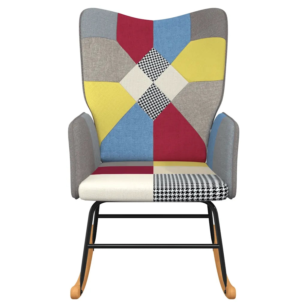 Sedia a Dondolo in Tessuto Patchwork CFW3964322