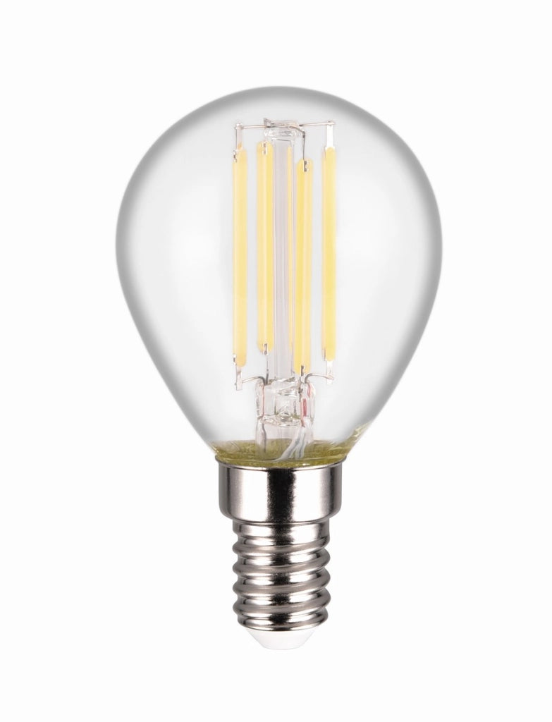 Lampadina LED E14 4W 500lm sfera trasparente Trio