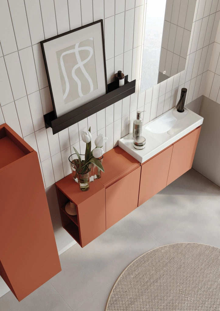 Mobile da bagno "Ferla 30" - 30 x 25 x 100 cm - Cinnamon opaco
