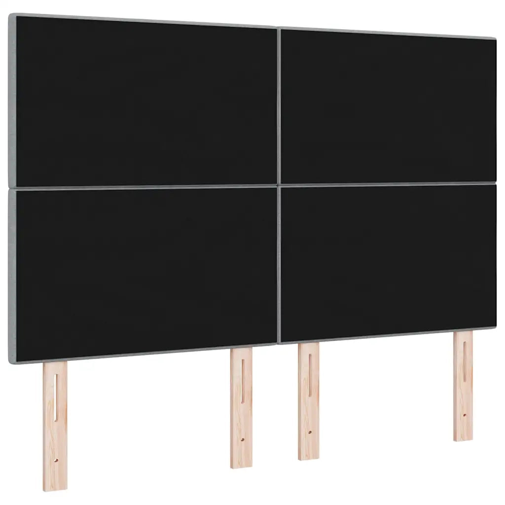 Testiera | Testata LED con strisce LED Grigio chiaro 144 cm Tessuto