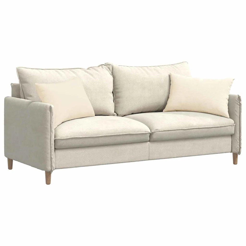 Cuscini da Divano 2 pcs Crema 60 x 40 cm Tessuto in Cords 42013690
