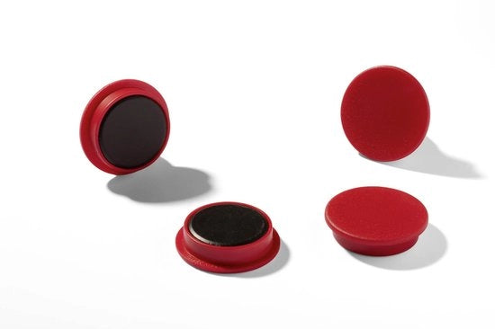 Magnetico Duro Ø 37 mm Rond Rosso 1 set(s) 475503