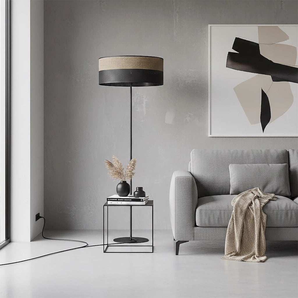 Lampada da terra KARBON 1xE27 nero/marrone Emibig