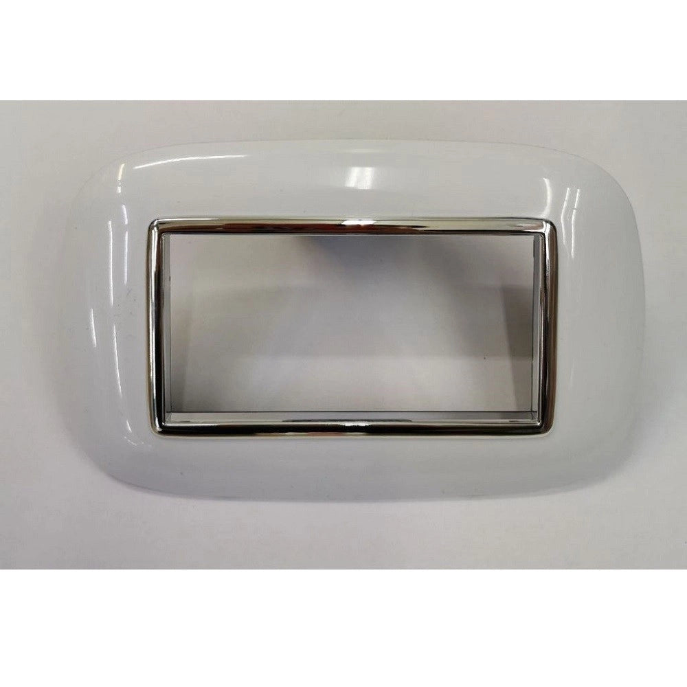 Trade Shop - Placca Oval 3 4 6 Moduli Colore Bianco Compatibile Con Bticino Axolute -