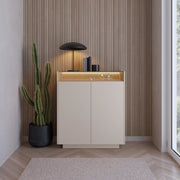 Madia Halane, Credenza 4 Ripiani, 103x40x119h cm Beige