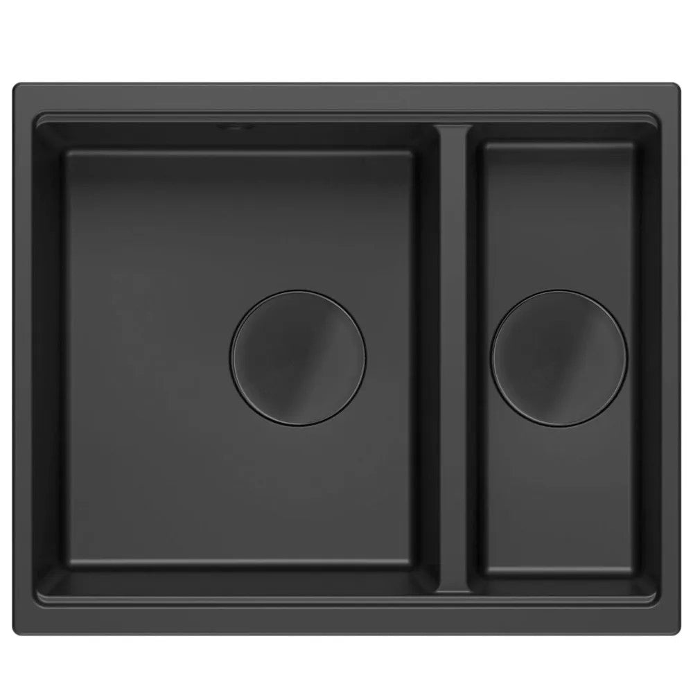 Lavello In Granito Logan 150 Black Tappo nero