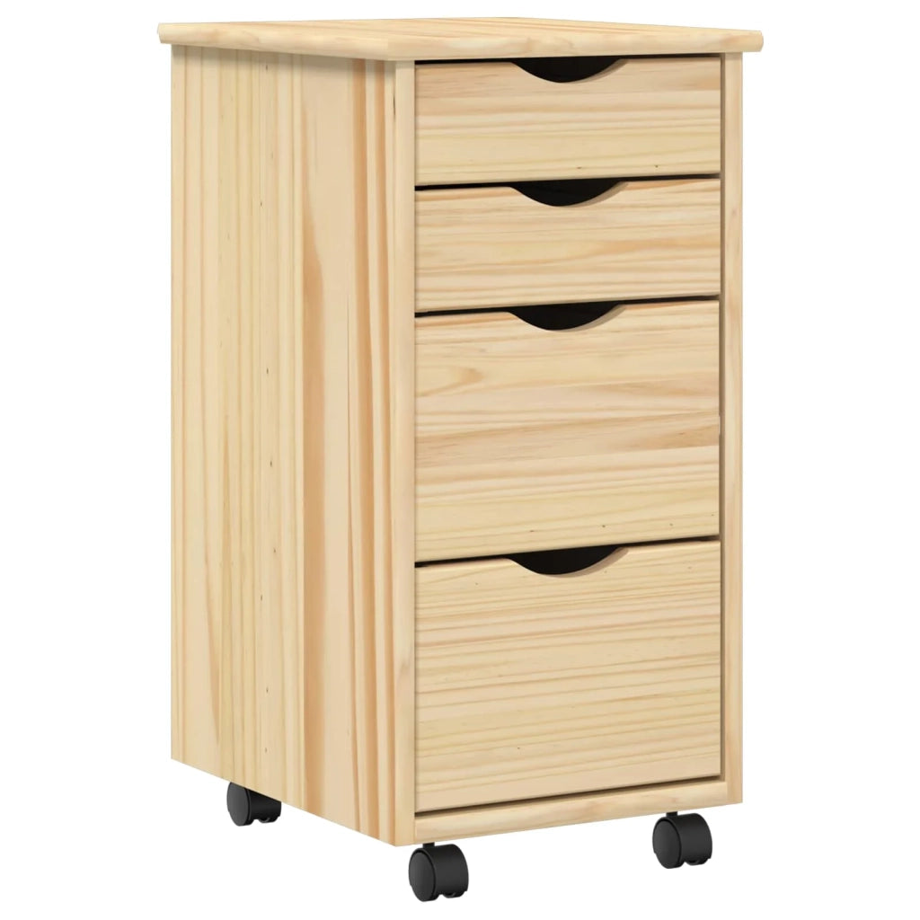 Set scrivania e mobiletto su ruote MOSS 2 pcs Marrone 3438794