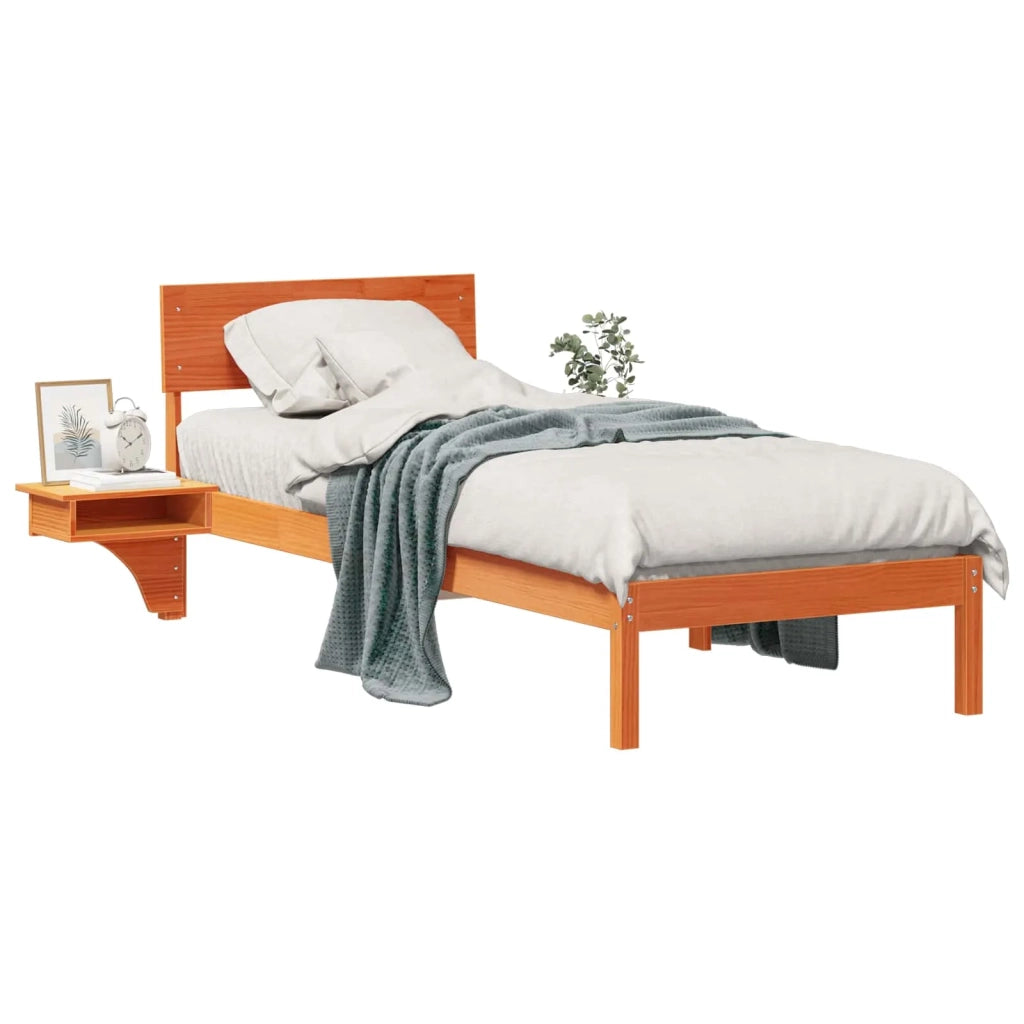 Struttura del letto Marrone cerato 75 x 190 cm Pino massello 873474