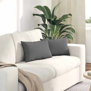 Cuscini da Divano 2 pcs Grigio scuro 50 x 30 cm Tessuto 42013611