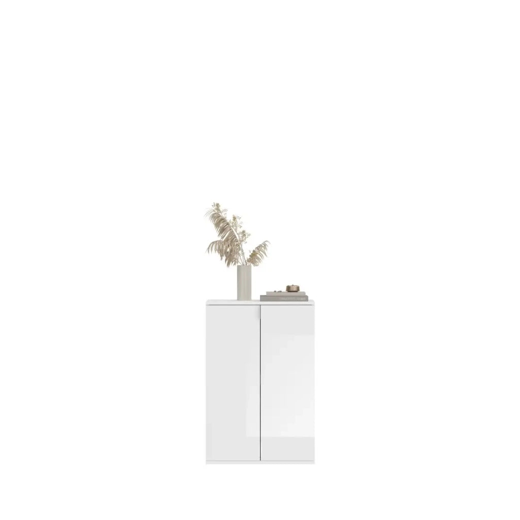 Buffet BODITE – 3 porte – Bianco lucido – Design compatto e moderno
