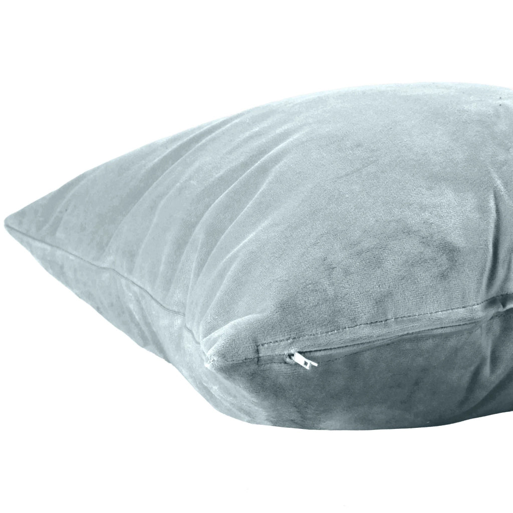 Cuscino quadrato velluto azzurro chiaro - NAURU