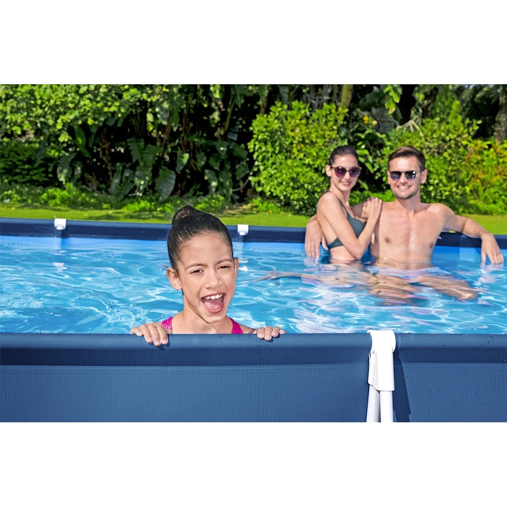 Trade Shop - Piscina Rettangolare Steel Pro Con Struttura In Acciaio Pompa Filtro 300x201x66cm 56411 -