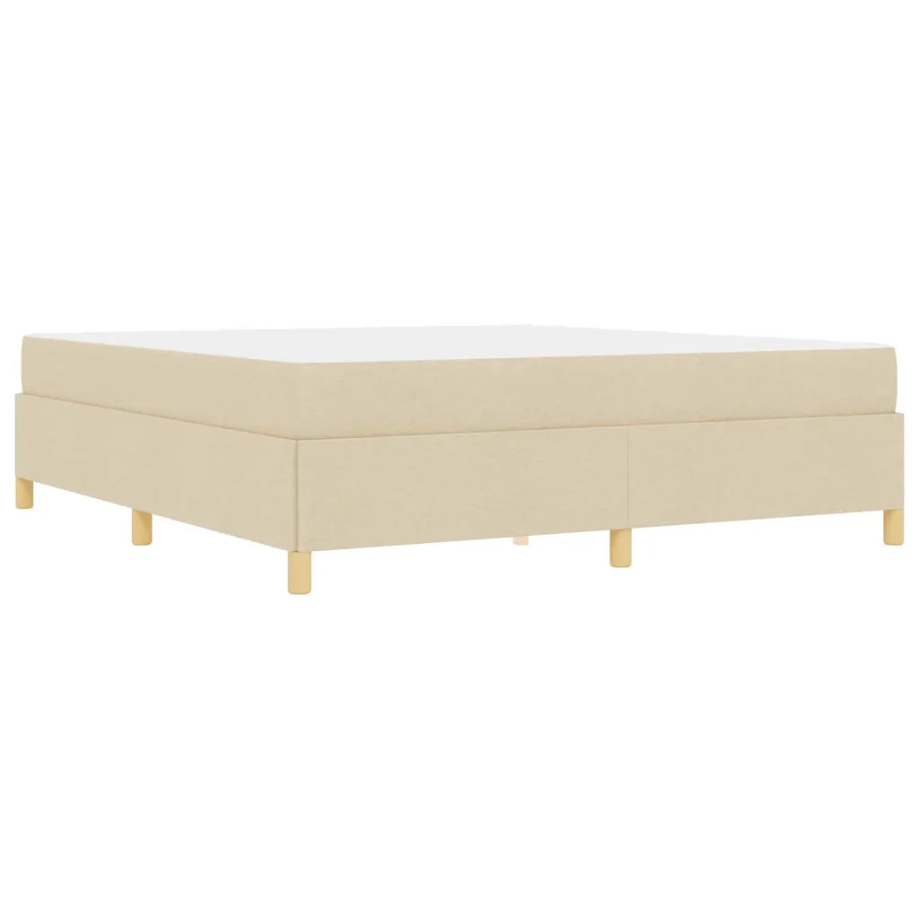 Struttura del letto con materasso Crema 180 x 200 cm Tessuto 3398960
