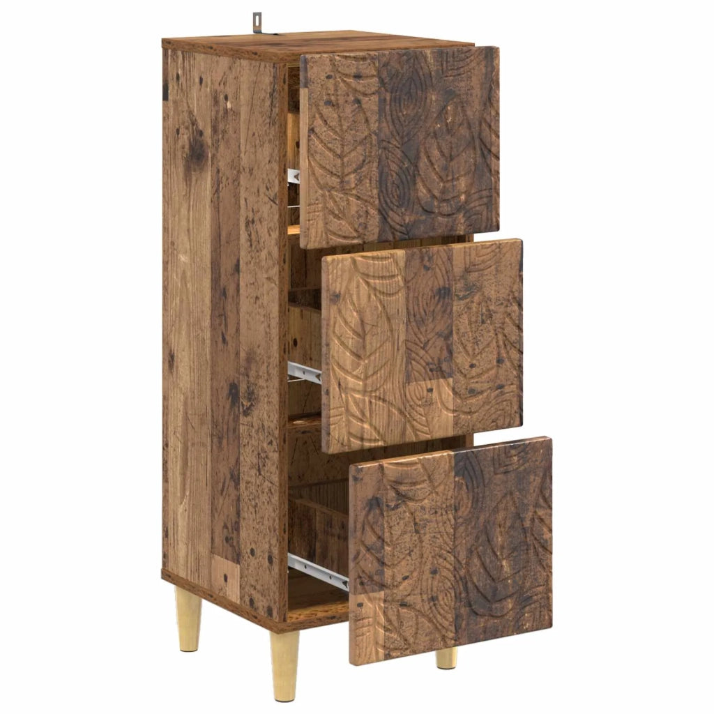 Mobile con Cassetti Legno antico 33 x 34,5 x 90 cm 895083