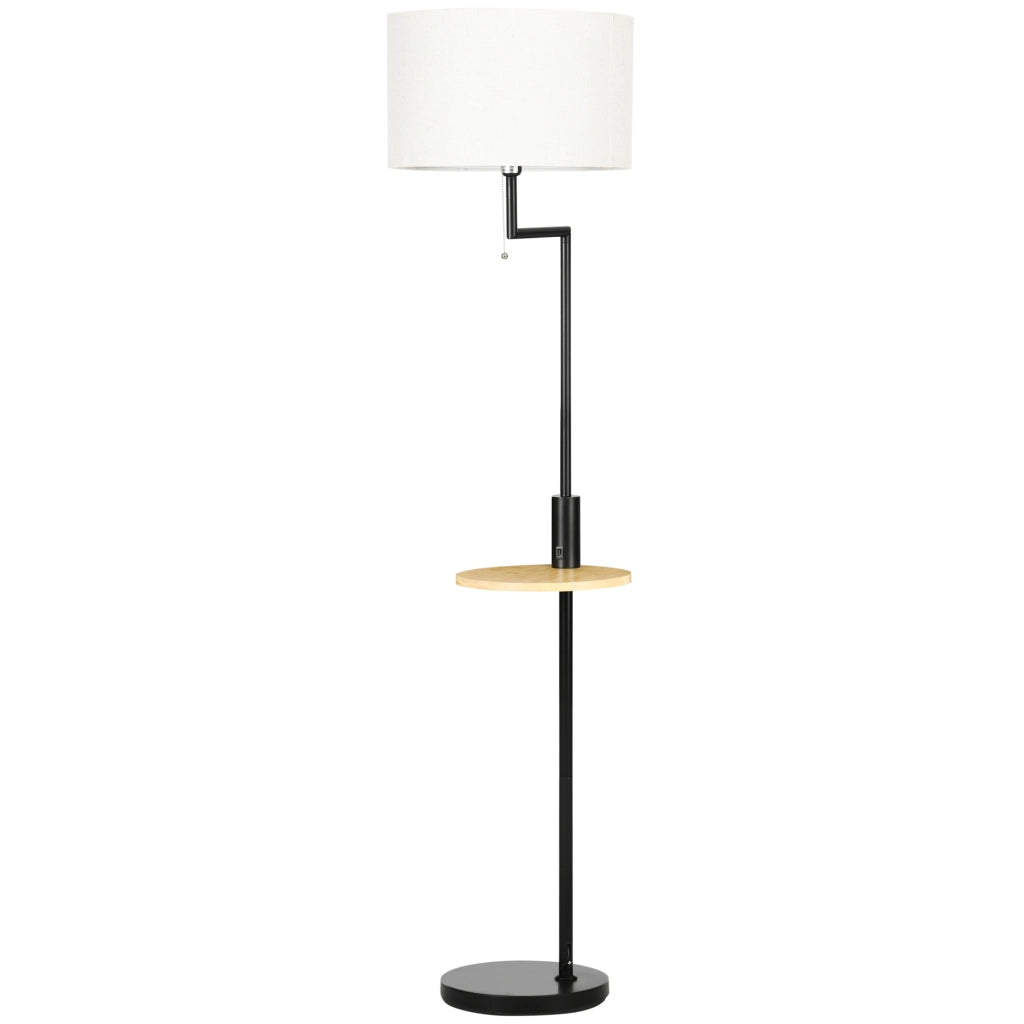 Lampada da Terra con Libreria ¨C Xylo ¨C Bamb¨´ Naturale e Nero