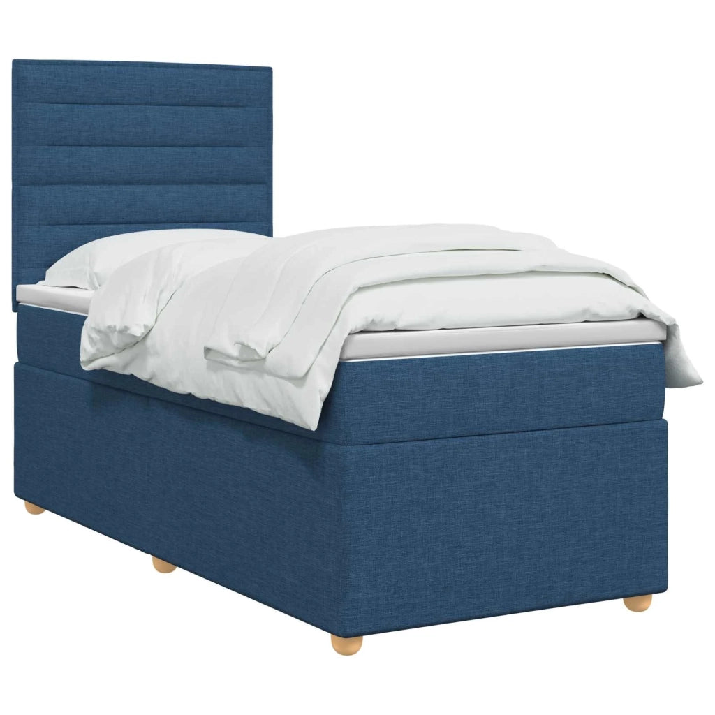 Letto box spring con materasso Blu 80 x 200 cm Tessuto 3453752