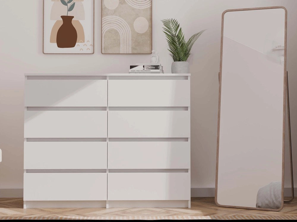 Cassettiera MALWA M8/120 bianco per camera e soggiorno
