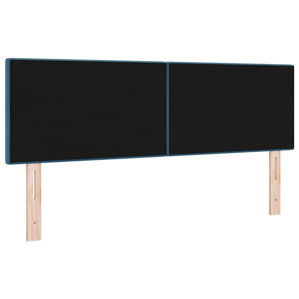Testiera | Testata LED con strisce LED Blu 160 cm Velluto