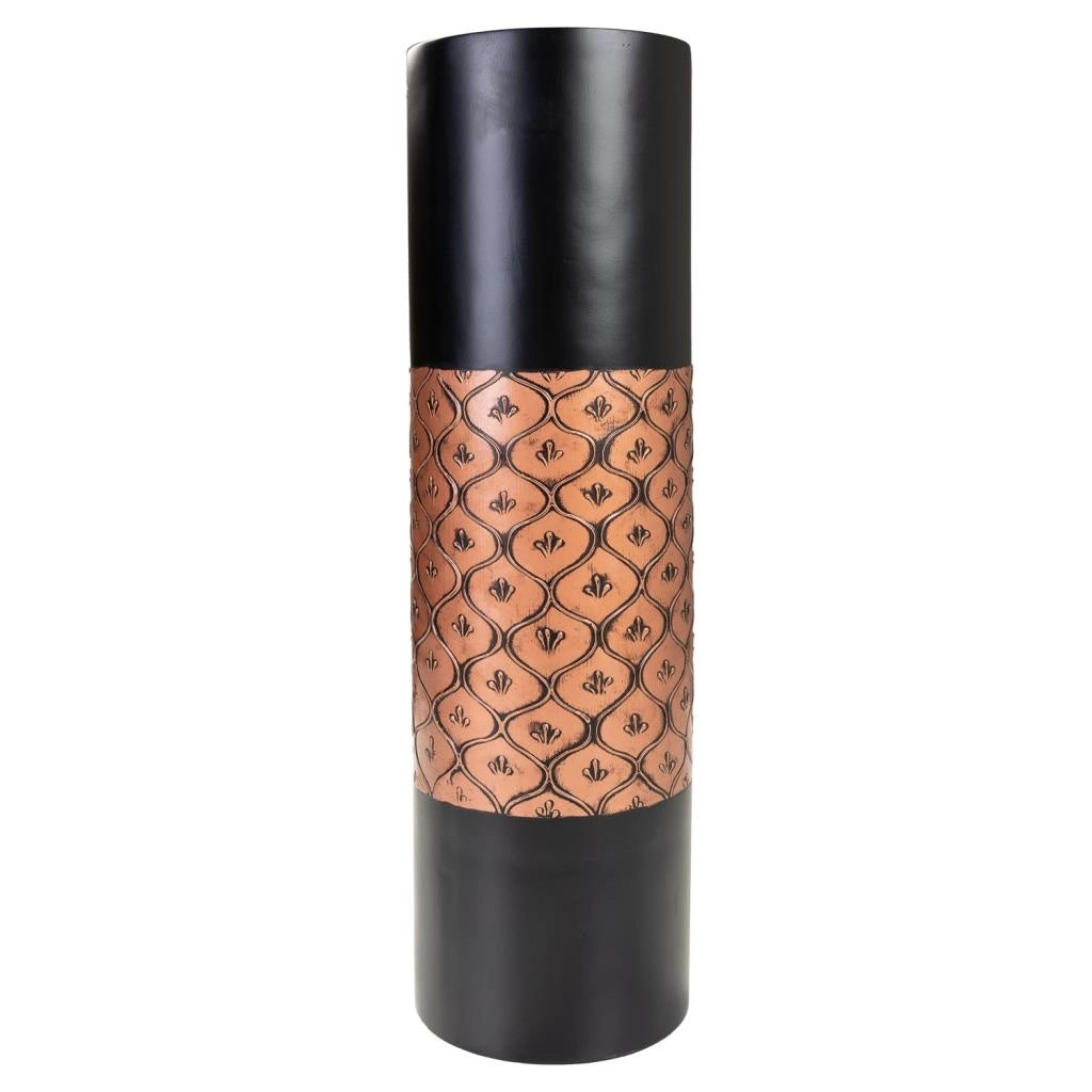 Vaso nero e oro 15x15x50h