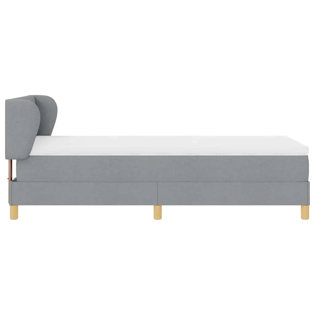 Letto a molle con materasso Grigio chiaro 90 x 200 cm Tessuto 3340255