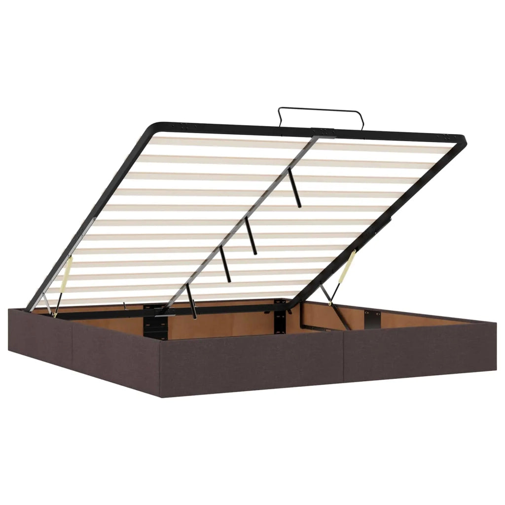 Letto Ottomano con Materasso e LED Marrone Scuro 200 x 200 cm 3458100