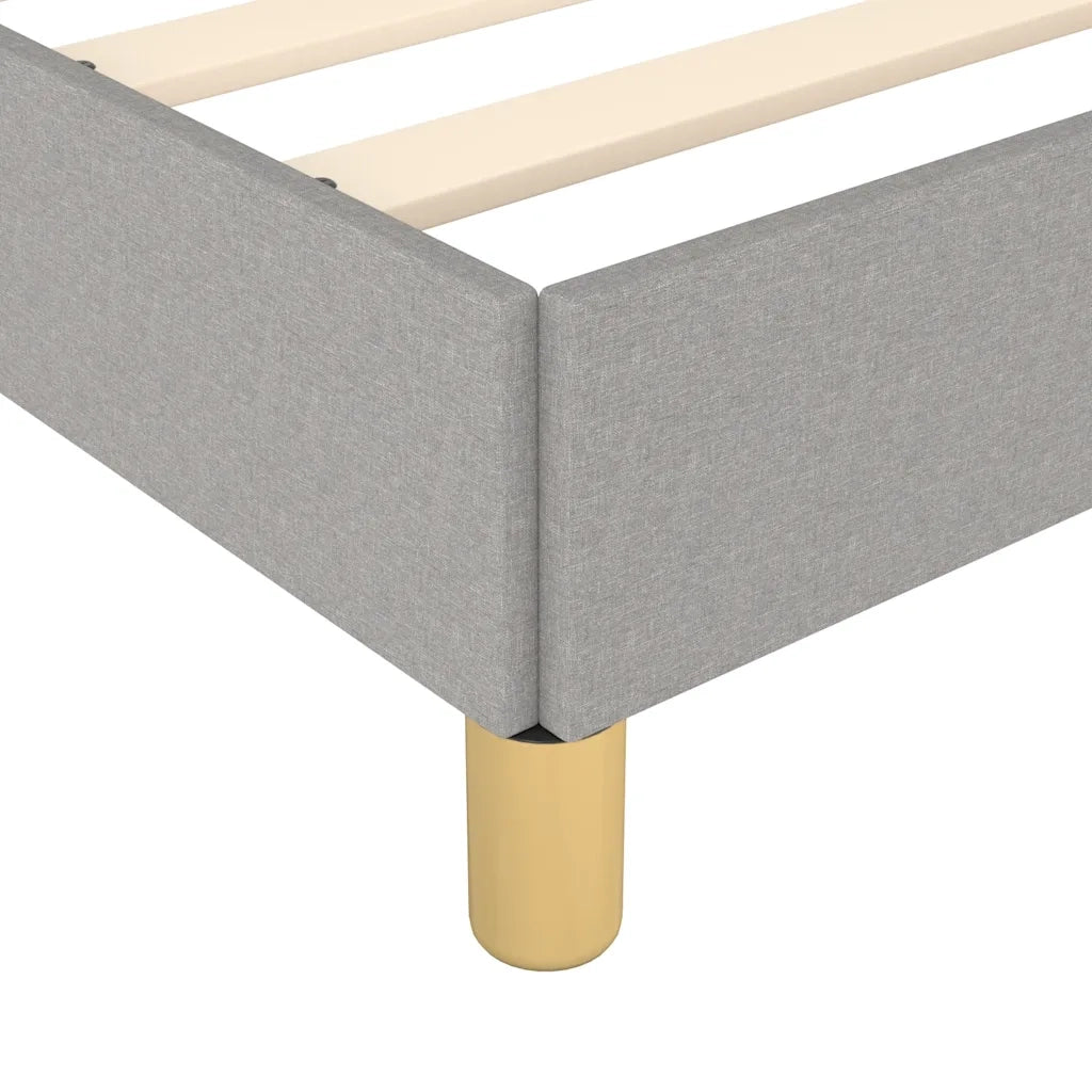 Letto matrimoniale | Letto per adulti | Giroletto senza Materasso Grigio Chiaro 120x200 cm Tessuto