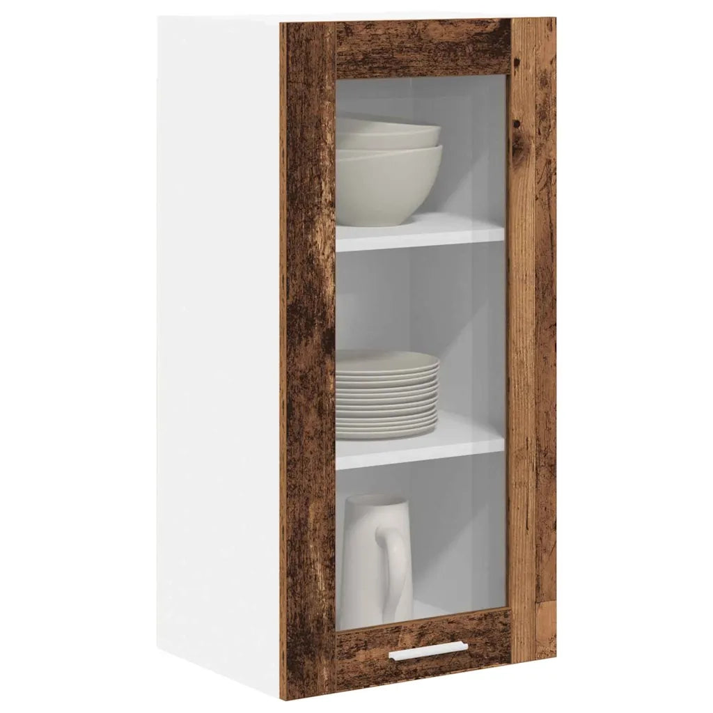 Armadio pensile con porta 2 pcs Legno vecchio 40 x 31 x 80 cm 884311