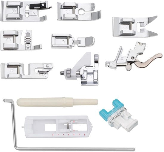 Set di Pedali per Macchina da Cucire Universale - 12 Pezzi - Completo e Versatile - Argento - Adatto per Diverse Macchine da Cucire - Ideale per - 

Modello: 
Specifica: Completo e Versatile 
Pezzi: 12 
Materiale: Argento