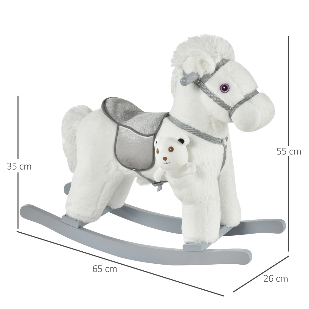 Cavallo a Dondolo per Bambini con Orsetto e Suoni ¨C Minimal ¨C 18-36 Mesi