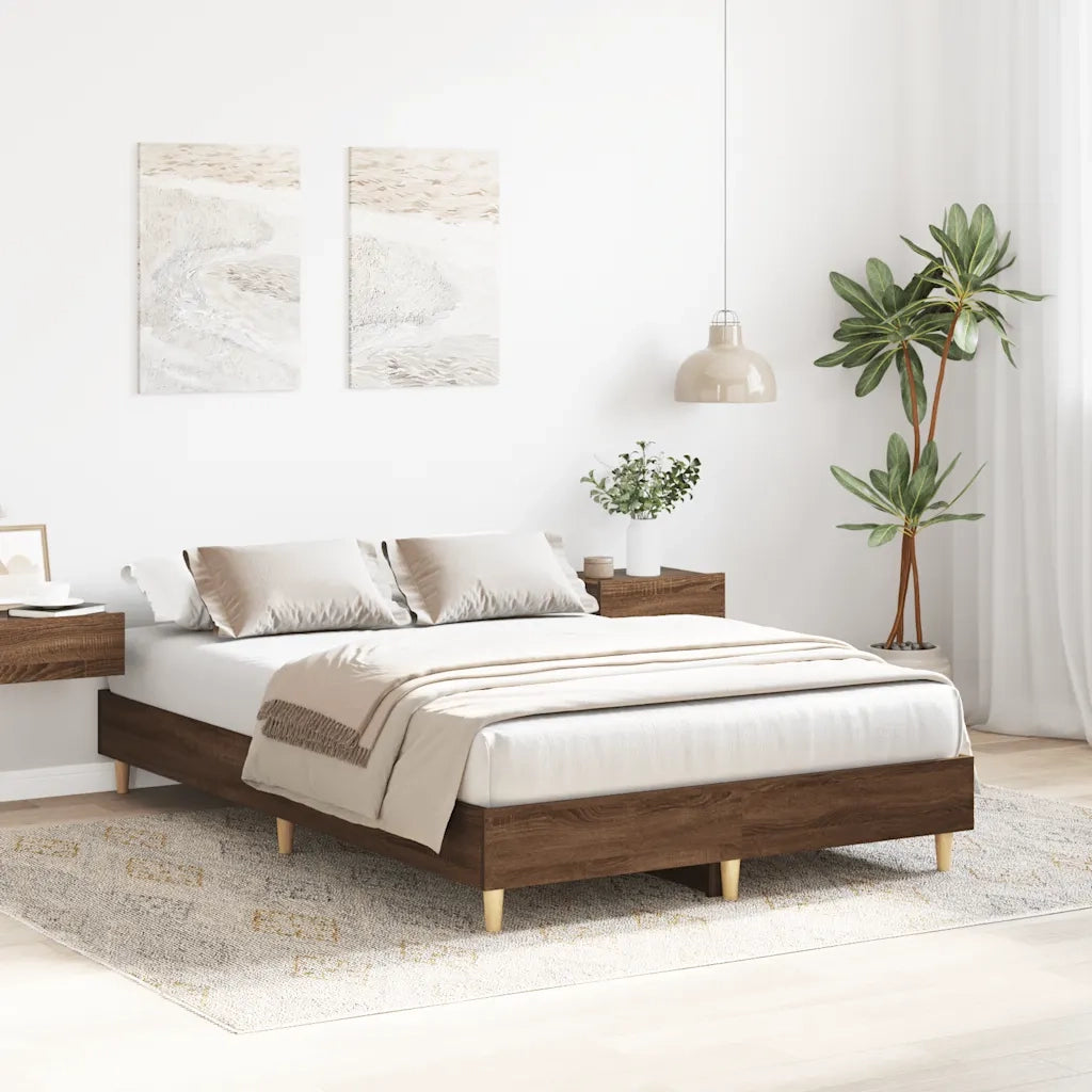 Giroletto senza Materasso-Struttura Letto Rovere Marrone 120x190 cm Truciolato 403825