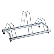 Andrys Rastrelliera Biciclette 3 Posti con Tappi - Argento