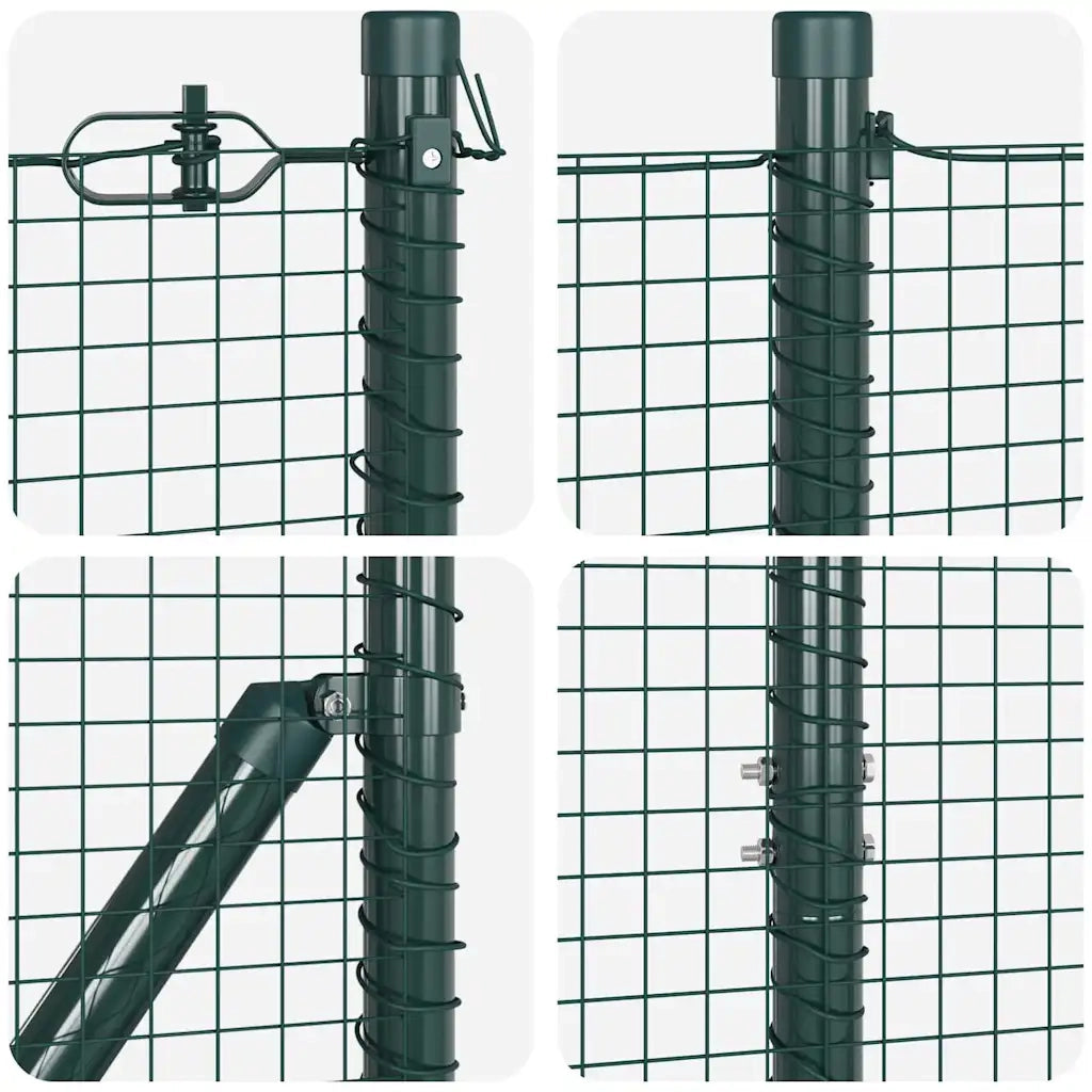 Recinzione da Giardino | Recinzione in rete saldata con punte Acciaio e PVC Verde Rete