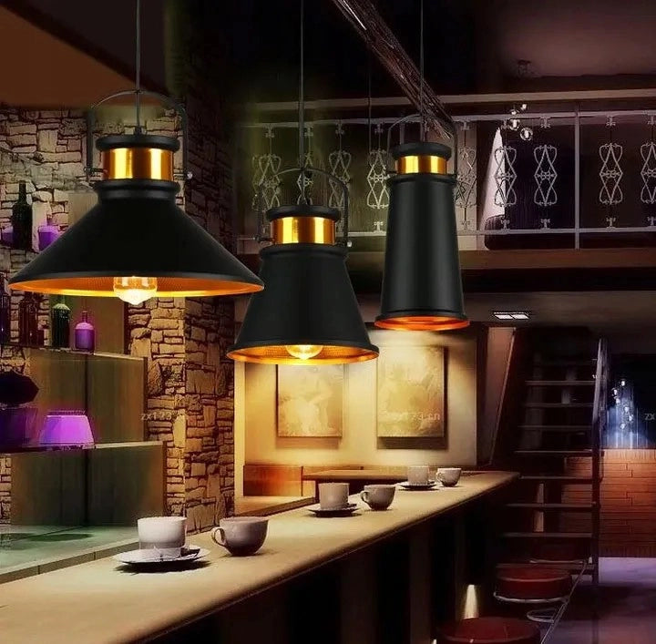Lampada Da Soffitto Asti C Nero/oro