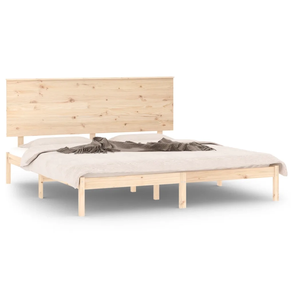 Letto matrimoniale | Letto per adulti | Giroletto in Legno Massello 150x200 cm King Size