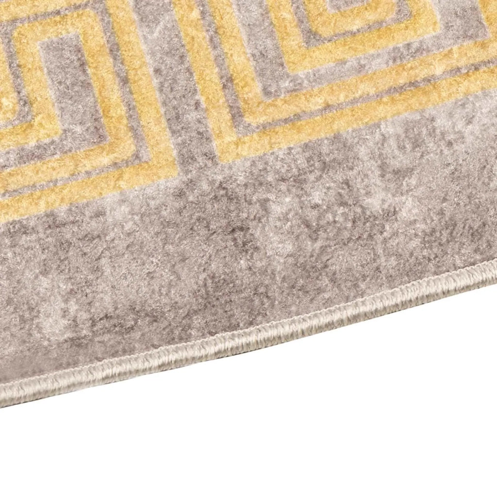 Runner Tappeto MARSA Grigio 100 x 150 cm Poliestere e PVC 42023359