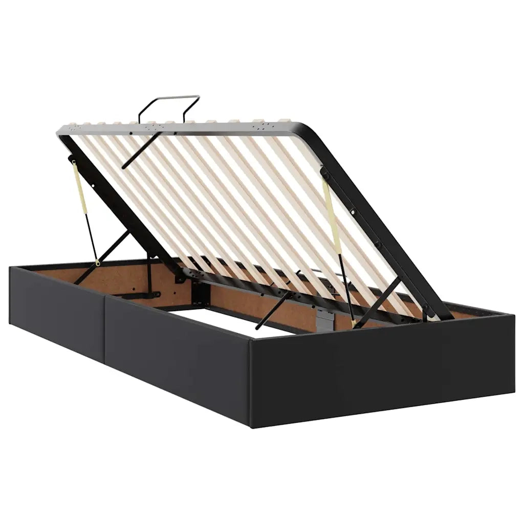 Letto con contenitore e materasso Nero 90 x 200 cm 3370146