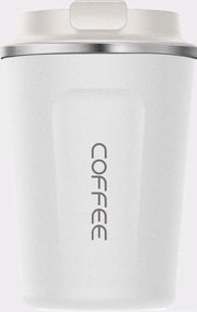Tazza da Caffè Portatile in Acciaio Inossidabile - 380ml - Bianco