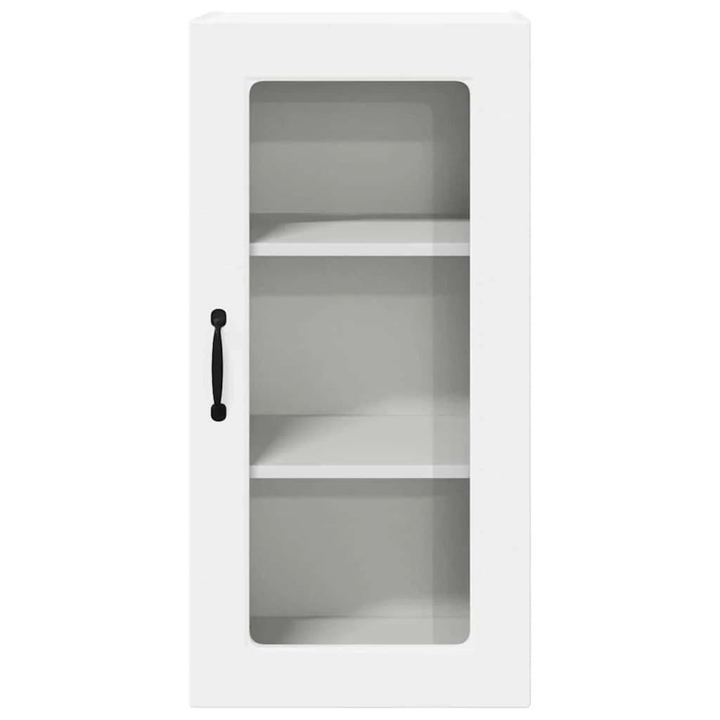 Set di 2 pensili da cucina moderni pratici per riporre oggetti 40 x 31 x 80 cm in legno composito bianco 02_0054005