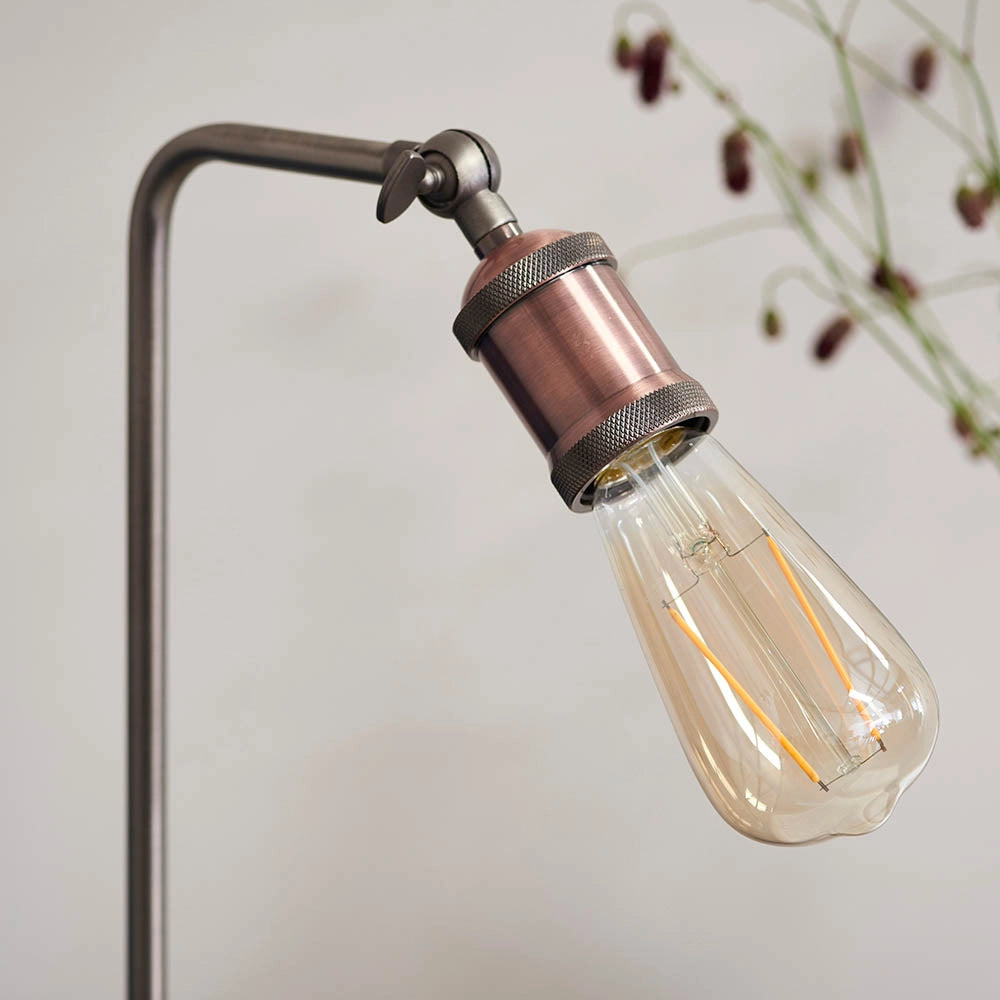 Lampada da tavolo industriale regolabile E27 Endon HAL