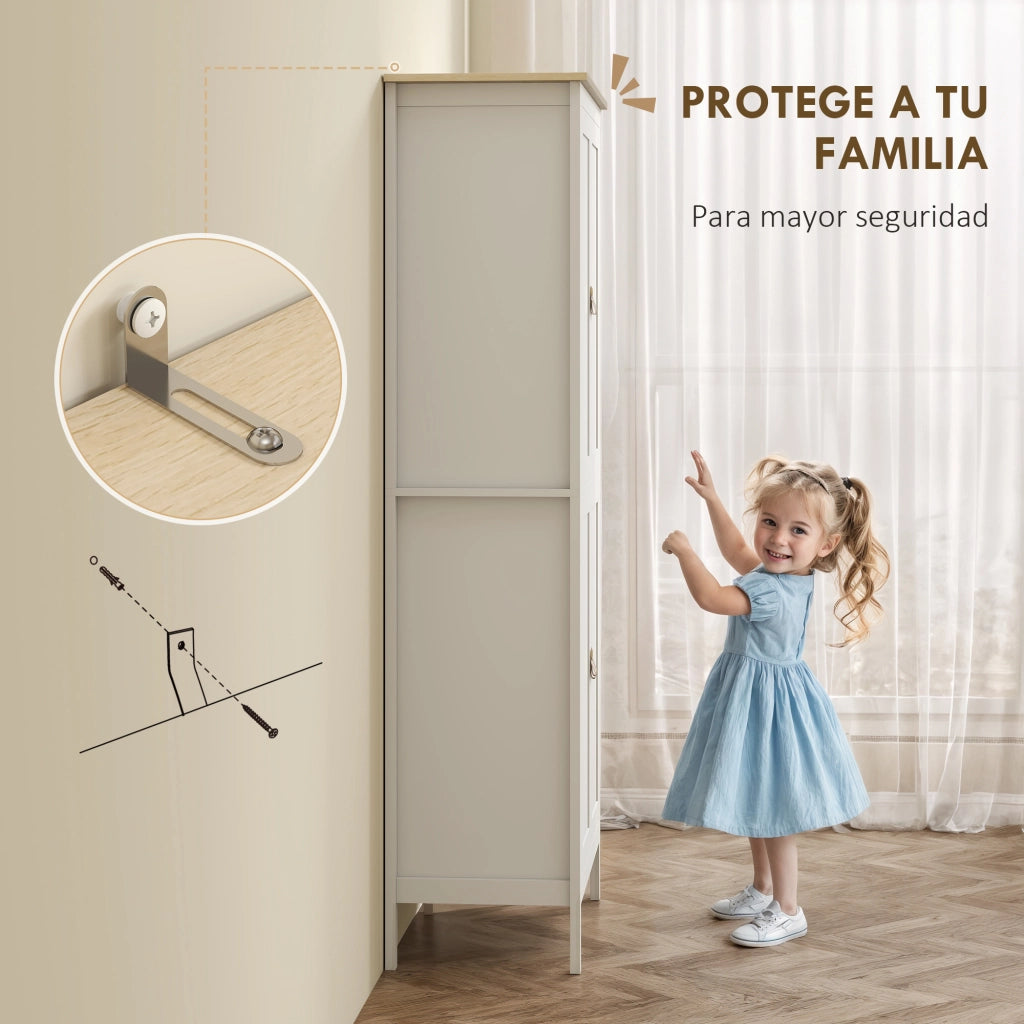 Mobile da Cucina Alto con Luci LED a Sensore di Movimento ¨C Minimal ¨C Bianco