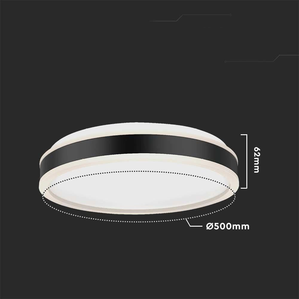Plafoniera LED V-TAC 42W dimmer 4000K 4400lm Ø50 nera