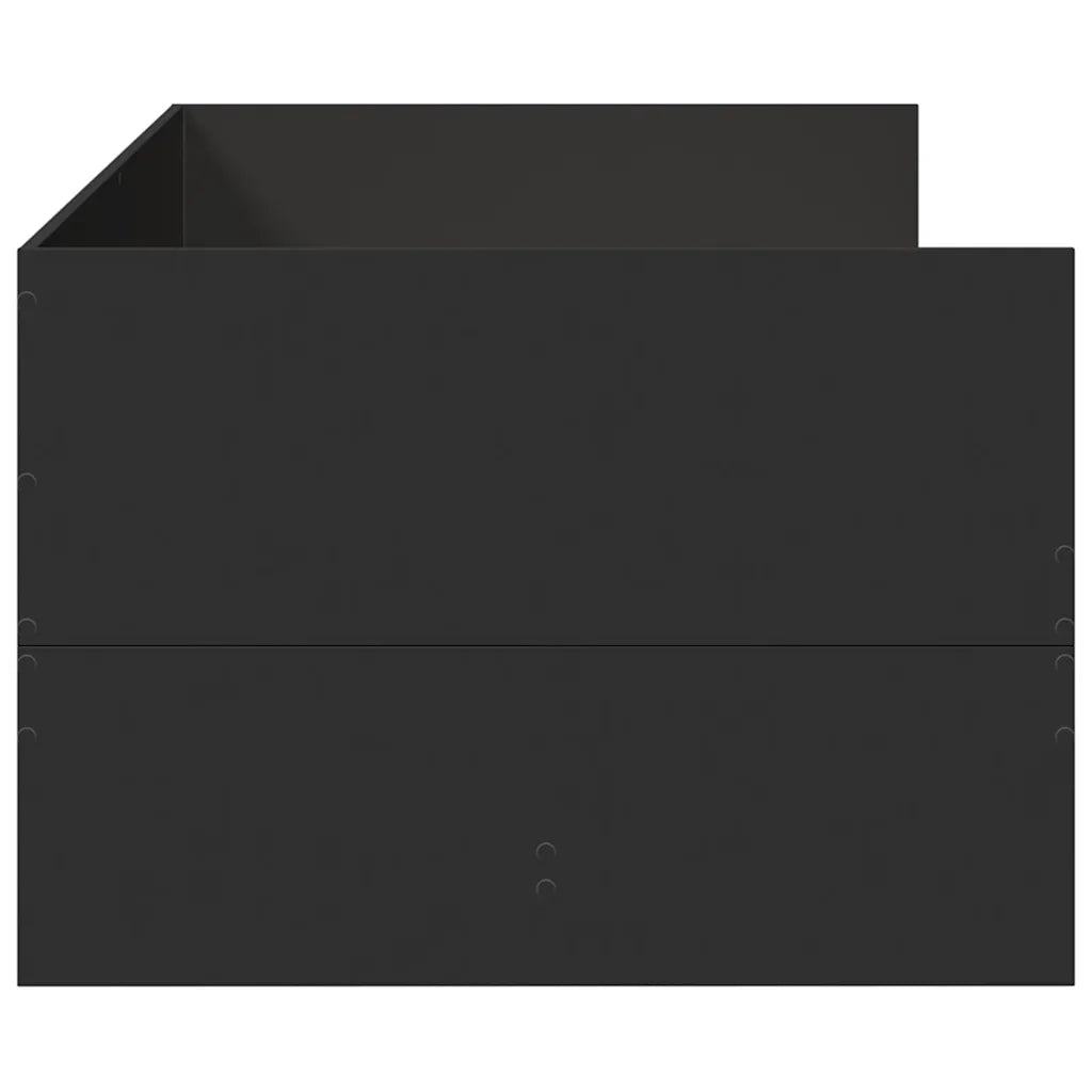 Divano letto | Sof¨¤ letto | Letto singolo con Cassetti senza Materasso Nero 75x190 cm