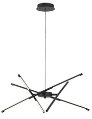 Lampadario LED Rabalux Henli 30W nero Ø76 cm regolabile