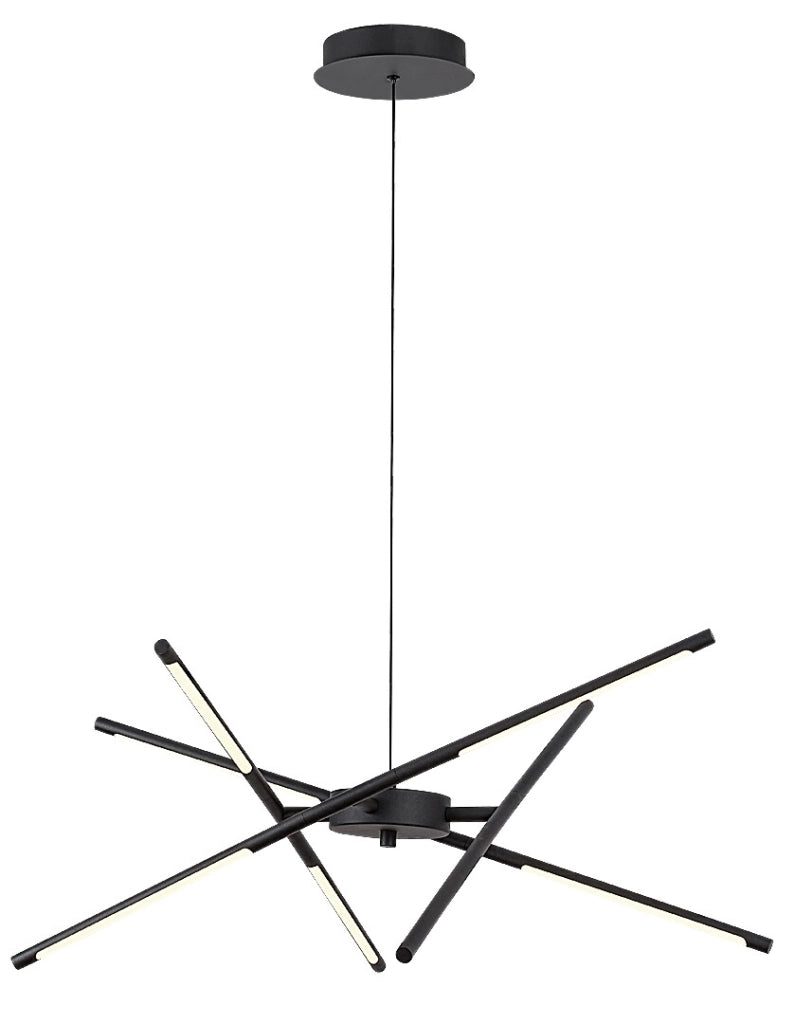 Lampadario LED Rabalux Henli 30W nero Ø76 cm regolabile