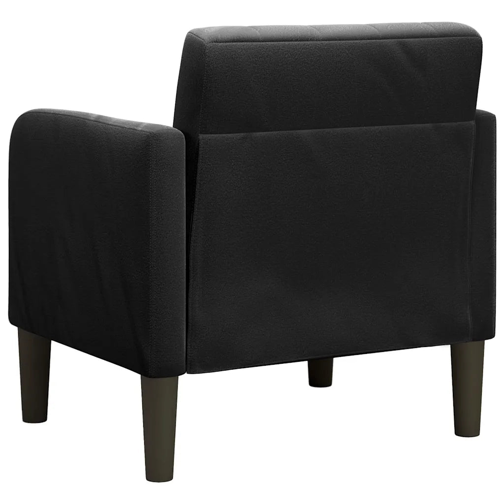 Divano Sedia con Braccioli-Poltrona-Sofa Relax Nero 54 cm in Velluto