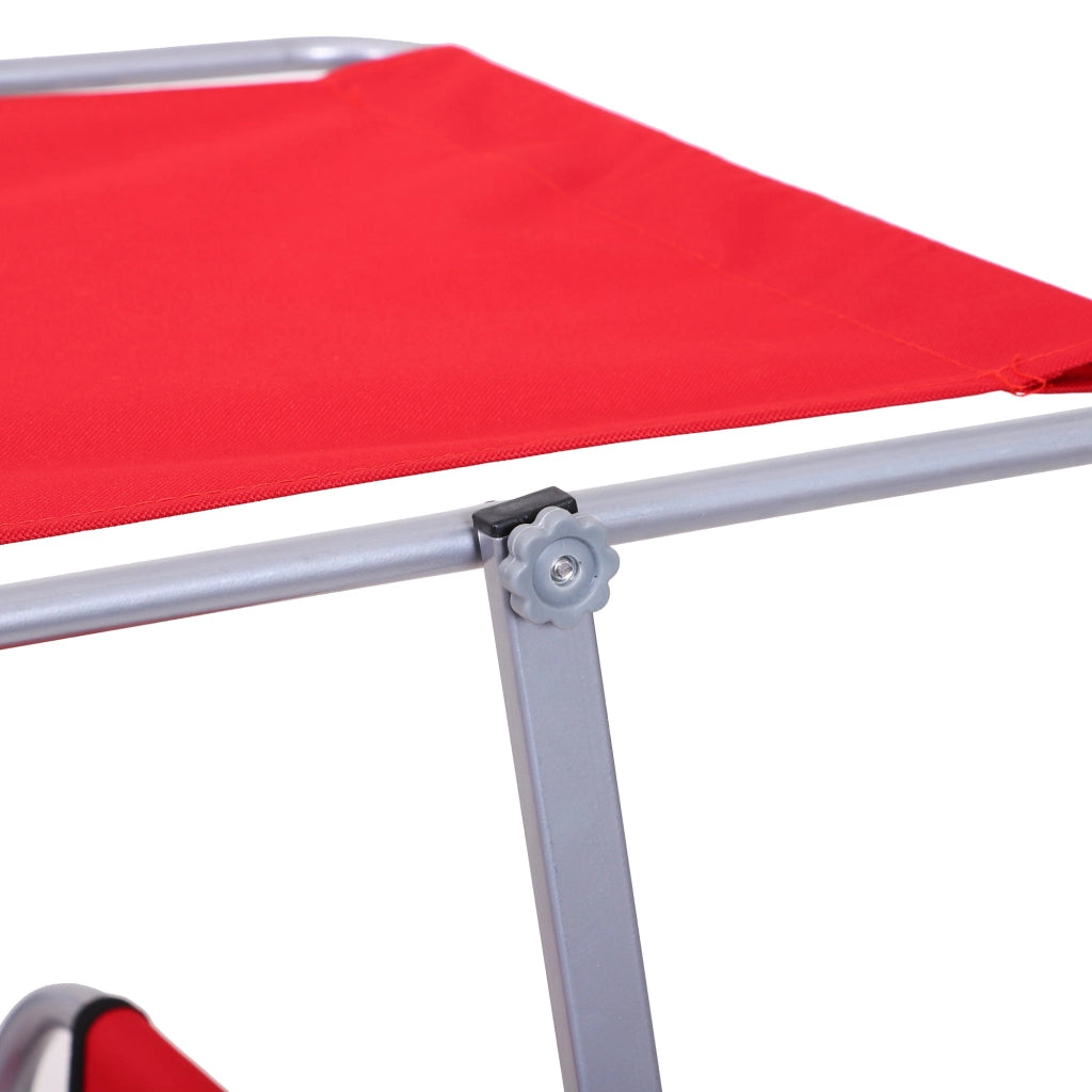 Transat pieghevole ¨C Minimal ¨C rosso 187x58x36 cm