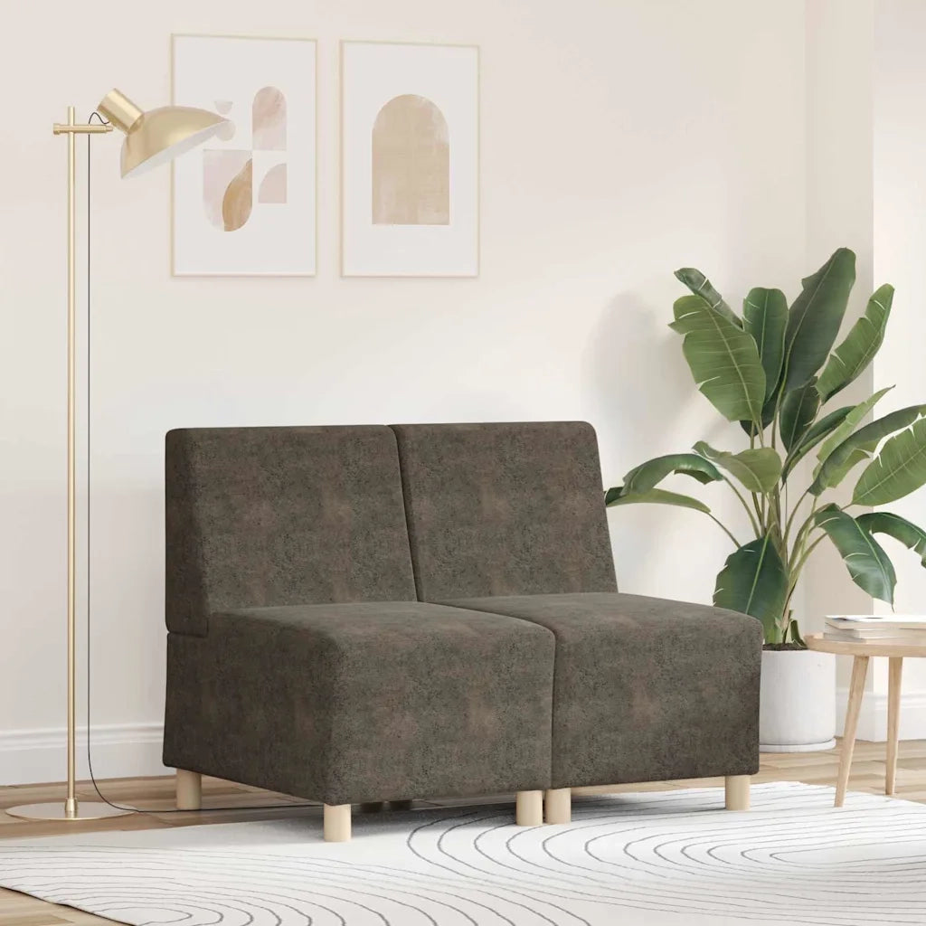 Unità di Divano Modulare Senza Braccioli 2 pcs Grigio scuro 3399790