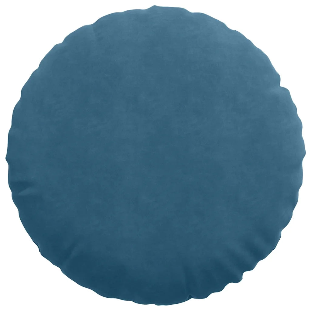 Cuscini per Seduta 2 pcs Blu Ø60 x 21 cm Velluto 42014210