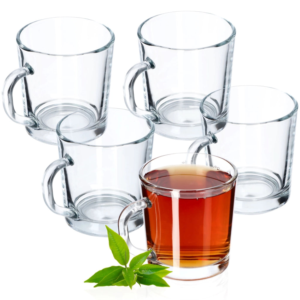 Set di 6 bicchieri KADAX da 380 ml con manico per tè, caffè e altre bevande.